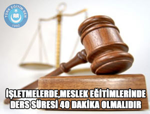 Danıştaya Ders Süresi Davası