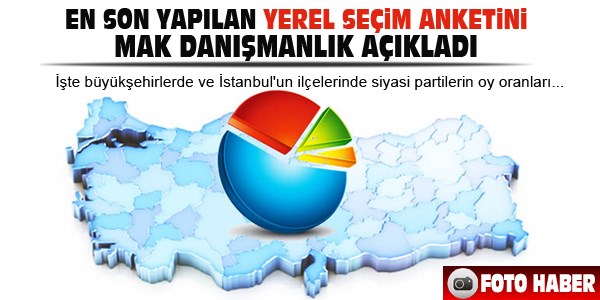 En son yapılan yerel seçim anketi açıklandı
