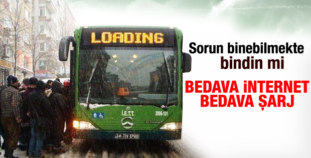 Otobüslerde bedava internet dönemi