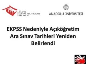 EKPSS nedeniyle Açıköğretim sınav tarihleri değişti