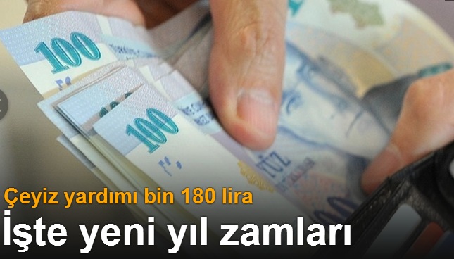 Yeni yıl zamları belli oldu