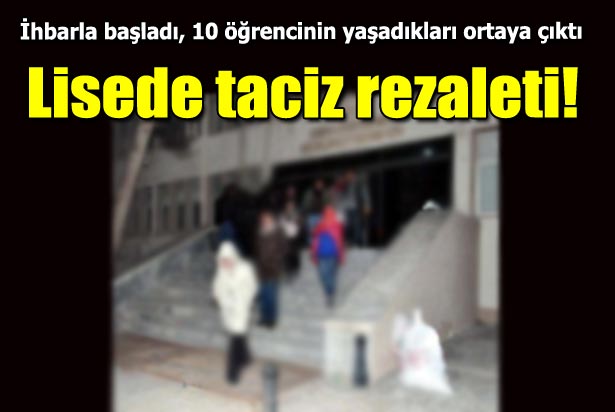 Lisede taciz skandalı
