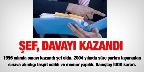 Süre şartını taşımamasına rağmen şef olana müjdeli haber