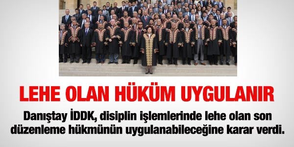 Disiplinde, lehe olan hüküm uygulanır
