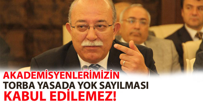 Akademisyenlerimizin Yok Sayılması Kabul Edilemez