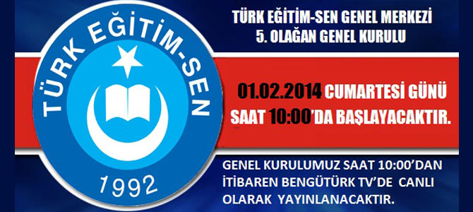 Türk Eğitim-Sen 5. Olağan Genel Merkez Kurulu Yapılıyor