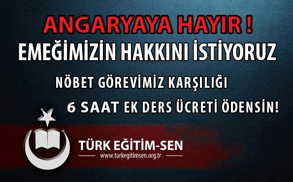Öğretmenlerden Nöbet Ücreti Eylemi