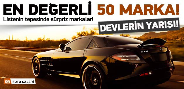 En değerli 50 otomobil markası