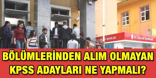 Bölümlerinden alım olmayan KPSS adayları