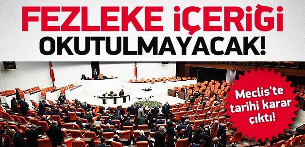Meclis'te 4 bakanın fezlekesi okumadı