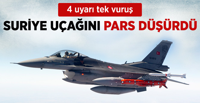 Suriye Uçağını "Pars" Vurdu