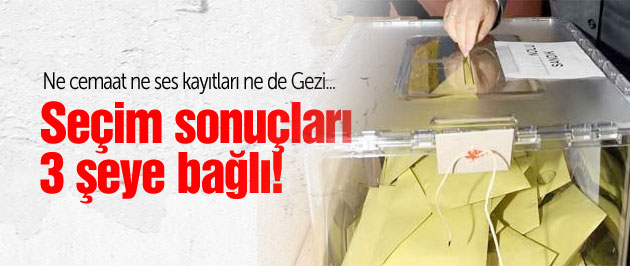 Seçim sonuçlarını belirleyecek 3 etken