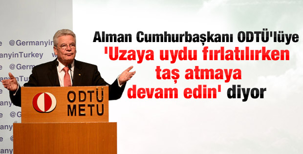 Almanya Cumhurbaşkanı ODTÜ'de konuşma yaptı.