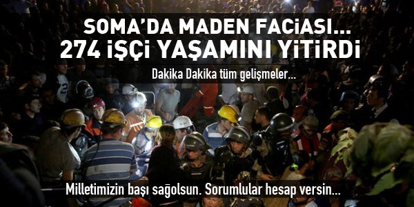 Soma'da ölü sayısı 274'e yükseldi