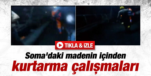 Madenin içinden kurtarma çalışmaları