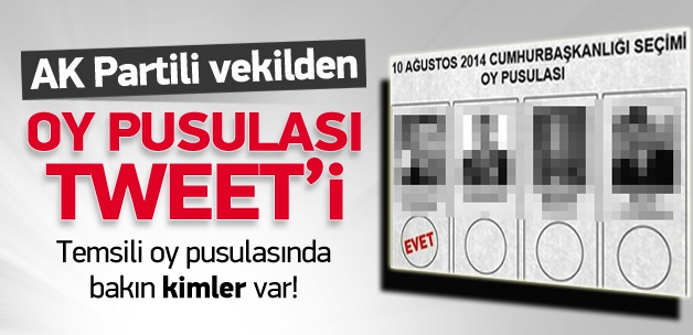 AK Partili vekilden 'oy pusulası' tweet'i