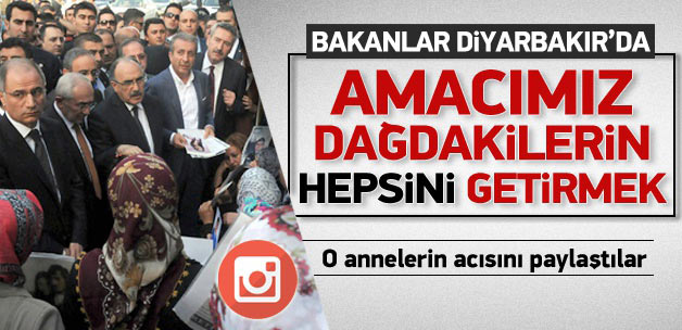 Bakanlar acılı anneleri ziyaret etti