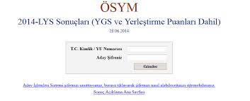 LYS sonuçları 2014 açıklandı