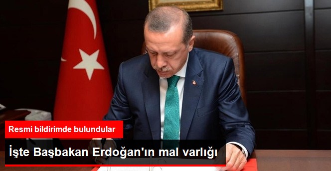 Başbakan Erdoğan, Mal Bildiriminde Bulundu