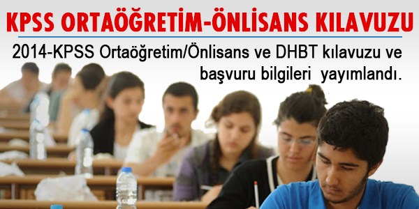 KPSS Ortaöğretim/Ön Lisans-DHBT Kılavuzu yayınlandı