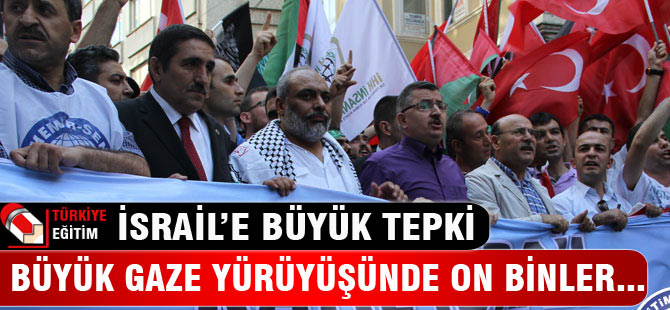 Büyük Gazze Yürüyüşüne 10 Binlerce Kişi Katıldı