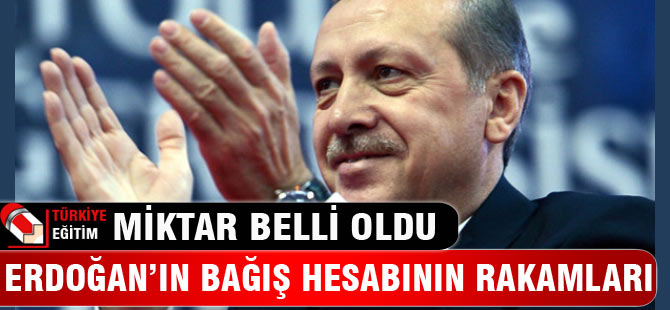 Erdoğan'ın Bağış Hesabına Yatırılan Miktar