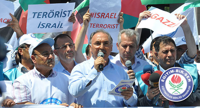 Eğitim Bir-Sen'den Gazze Protestosu