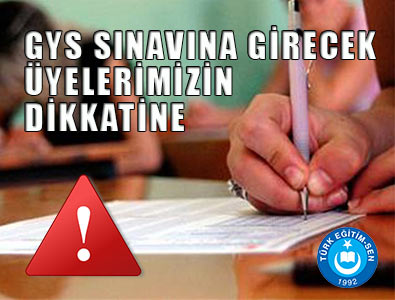 Görevde Yükselme Sınavına Gireceklere Uyarı