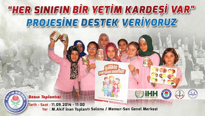 Eğitim-Bir-Sen'den Yetimlere Şefkat Eli