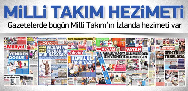 10 Eylül 2014 gazete manşetleri