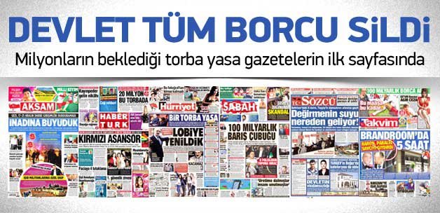 11 Eylül 2014 gazete manşetleri