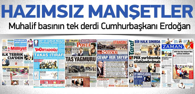 22 Eylül 2014 gazete manşetleri