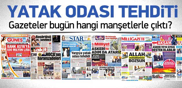 24 Eylül 2014 gazete manşetleri