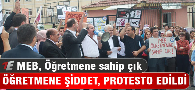 Öğretmene Şiddete Protesto