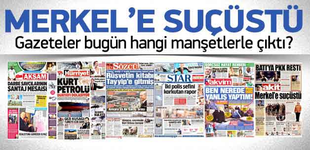 29 Eylül 2014 gazete manşetleri