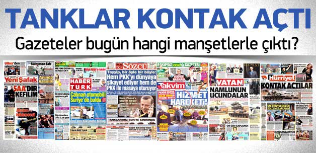 30 Eylül 2014 gazete manşetleri