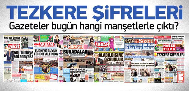 2 Ekim 2014 gazete manşetleri