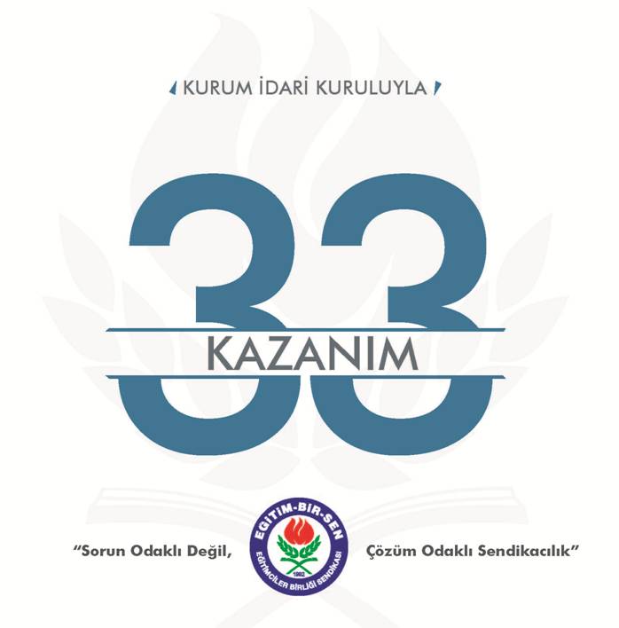 Kurum İdari Kuruluyla 33 Kazanım