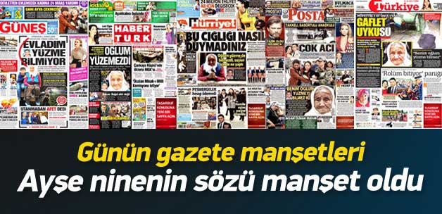 31 Ekim 2014 gazete manşetleri