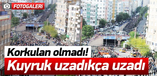 Diyarbakır'da 'sakin' Kobani yürüyüşü