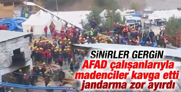 Ermenek'te maden işçileriyle AFAD çalışanları kavga etti