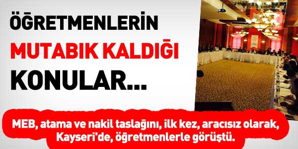 Öğretmenlerin mutabık kaldığı konular