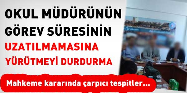 Okul müdürünün görev süresine Y.D.