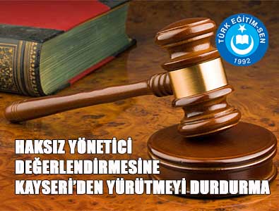 Müdür Değerlendirmede Yürütmeyi Durdurma