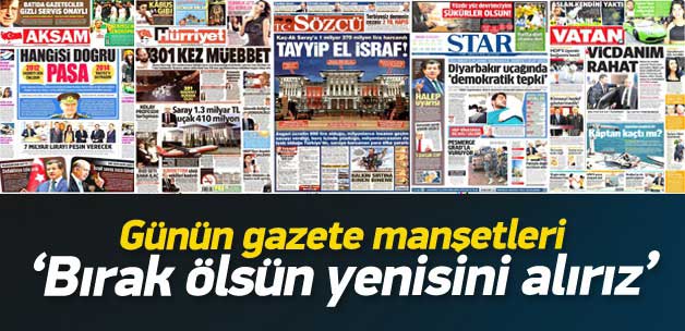 5 Kasım 2014 gazete manşetleri