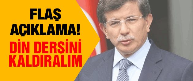 'Din dersini kaldıralım' açıklaması
