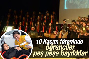 10 Kasım töreninde öğrenciler bayıldı