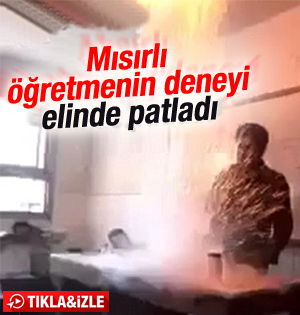 Mısırlı kimya öğretmeninin deneyi elinde patladı