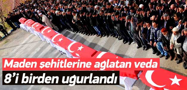 Ermenek'te 8 maden şehidine son görev
