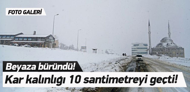 Kar kalınlığı 10 santimetreyi geçti!